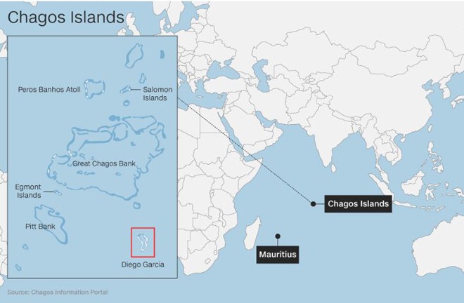 Thế trận mới trên Ấn Ðộ Dương? Quần đảo Chagos là một chuỗi đảo giữa Ấn Ðộ Dương