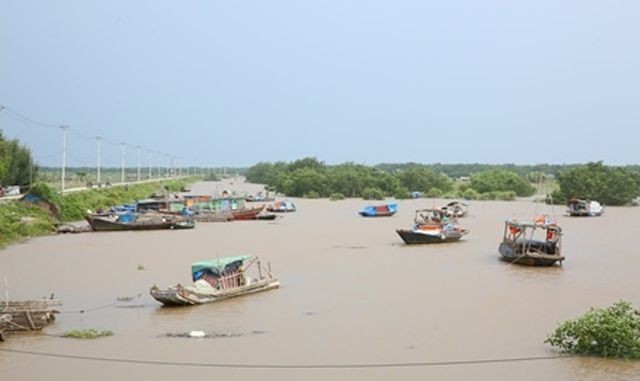 Hàng nghìn dân di dời đến nơi an toàn Các tàu thuyền ở Ninh Bình đã vào nơi tránh trú bão an toàn (ảnh: Báo Ninh Bình)