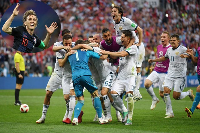 Ngôi sao Modric ngạc nhiên khi tuyển Nga vào tứ kết Ngôi sao Modric ngạc nhiên khi tuyển Nga vào tứ kết
