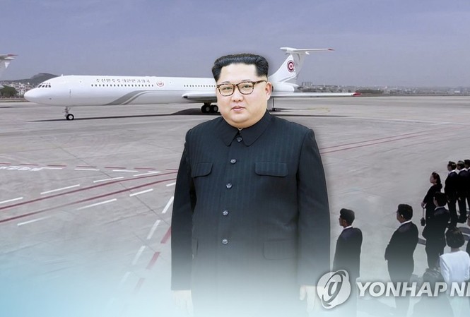 Báo Hàn dự đoán Chủ tịch Kim Jong Un tới Hà Nội bằng máy bay Ảnh minh họa của Yonhap về việc Chủ tịch Triều Tiên Kim Jong-un sẽ tới Hà Nội gặp Tổng thống Mỹ Donald Trump bằng máy bay.