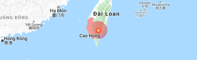 Động đất mạnh 5,6 độ richter vừa diễn ra tại Đài Đông.