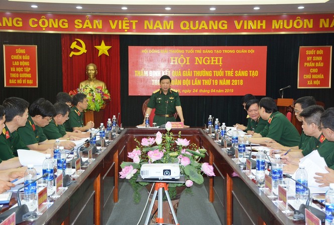 501 công trình tham gia Giải thưởng Tuổi trẻ sáng tạo trong Quân đội 2018 Quang cảnh hội nghị