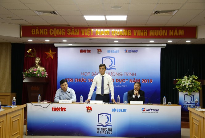 Đi tìm những công trình, sáng kiến vì giáo dục năm 2019 anh Bùi Quang Huy, Bí thư T.Ư Đoàn, Chủ tịch T.Ư Hội SVVN giới thiệu những nét mới của chương trình "Tri thức trẻ vì giáo dục" năm 2019