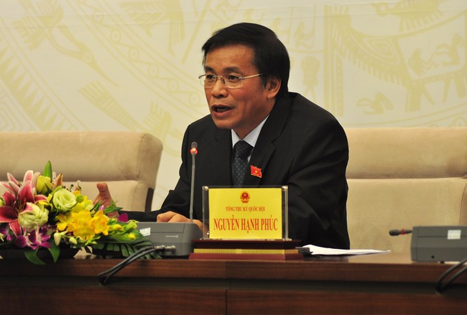 Tổng thư ký Quốc hội: Khoán xe công chưa thực sự hiệu quả Tổng thư ký Quốc hội Nguyễn Hạnh Phúc.
