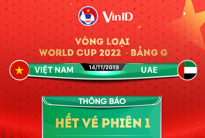 ‘Cháy vé’ trận Việt Nam- UAE sau vài phút mở bán ‘Cháy vé’ trận Việt Nam- UAE sau vài phút mở bán