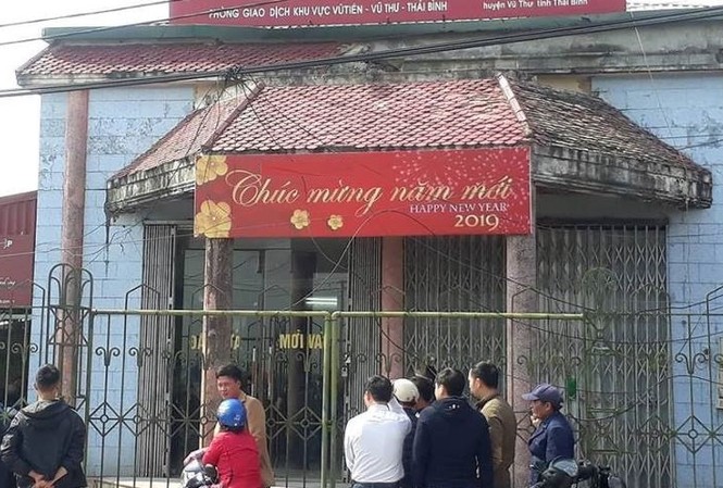Một chi nhánh ngân hàng ở Thái Bình bị cướp Ảnh: D.V