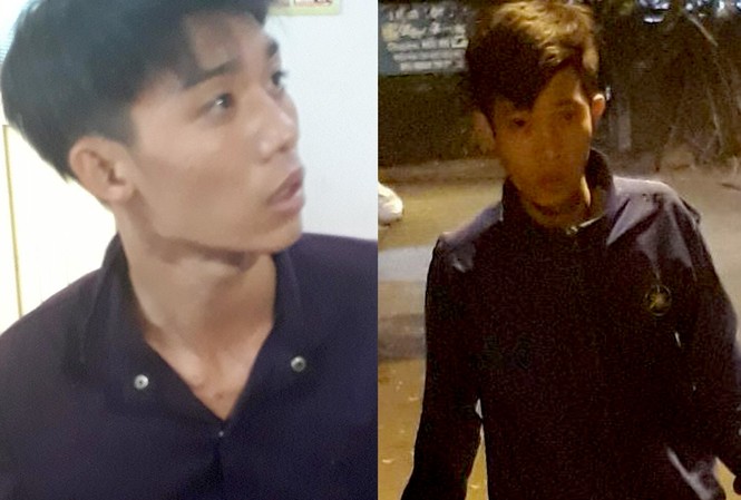 Bắt nóng nhóm thanh niên một ngày thực hiện 3 vụ cướp ở Sài Gòn Kiệt và Bình bị bắt sau khi cướp giỏ xách.