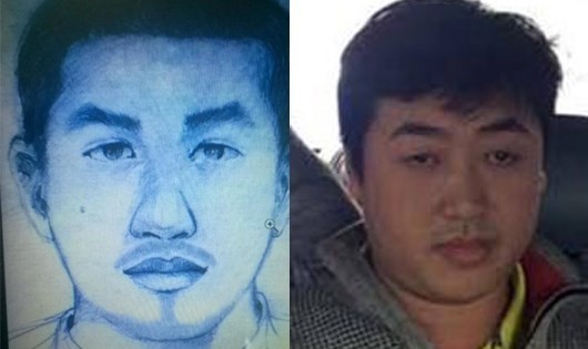 Manh mối giúp cảnh sát bắt nghi phạm cướp ngân hàng ở Huế Chân dung phác thảo của công an và nghi phạm. Ảnh: Q.T.