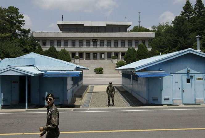 Ông Trump sắp thăm Bàn Môn Điếm, gặp ông Kim Jong-un? Làng Bàn Môn Điếm. Ảnh: Yonhap