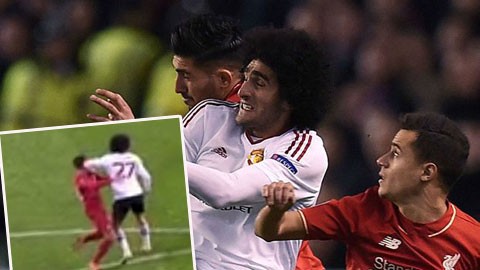 Đánh nguội đối thủ, Fellaini đối mặt án treo giò 3 trận Tình huống Fellaini đánh nguội đối với Emre Can.