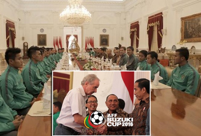 Tổng thống Indonesia mời đội tuyển bóng đá ăn trưa Tổng thống Joko Widodo mời ĐT Indonesia ăn trưa.
