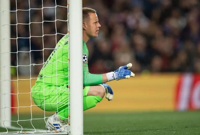 Thủ môn Barca an ủi De Gea: 'Chúng ta chỉ là người trần mắt thịt' Thủ thành Marc-Andre ter Stegen của Barcelona.