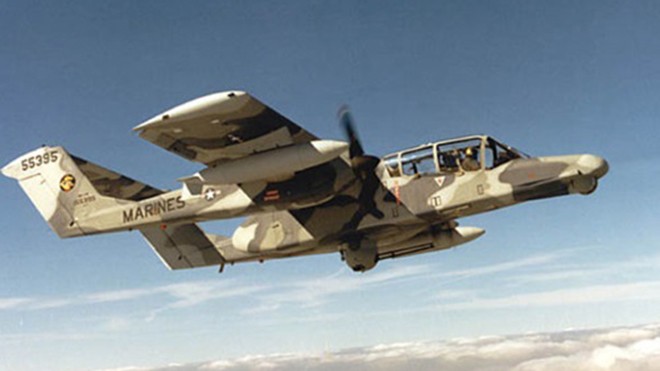 Mỹ tấn công IS bằng máy bay 'nghỉ hưu' gần 50 năm Máy bay cánh quạt OV-10 Bronco. Ảnh: Wikipedia