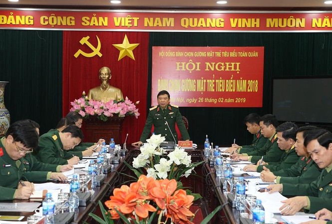 Bình chọn Gương mặt trẻ tiêu biểu toàn quân 2018 Ảnh: Nguyễn Minh