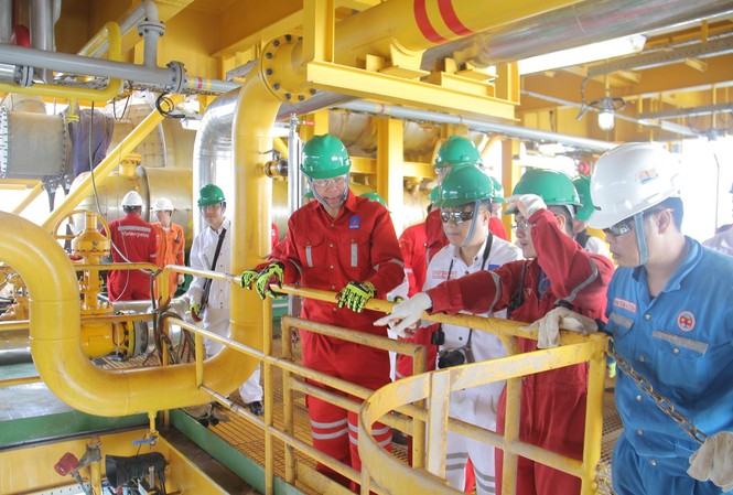 Dự án phát triển mỏ Cá Tầm thành công với những điểm nhấn đặc biệt Lãnh đạo PVN kiểm tra công trường ở mỏ Cá Tầm