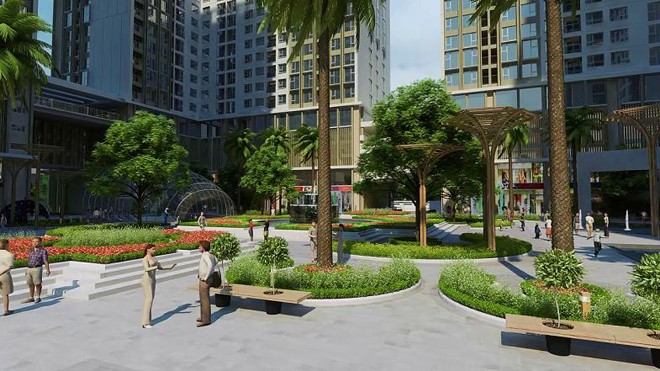 Hệ sinh thái tại Eco-Green City Những khoảng xanh tươi mát, những lối dạo bộ rợp bóng cây tại quảng trường sẽ là nơi lý tưởng để cư dân thư giãn.