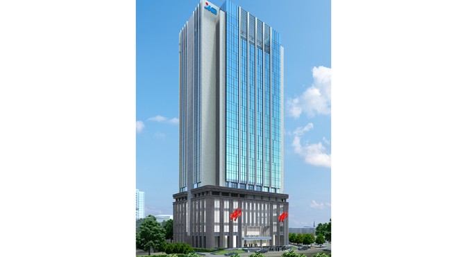 Lễ cất nóc Dự án MB Grand Tower 63 Lê Văn Lương Mô hình MB Grand Tower khi đi vào hoạt động