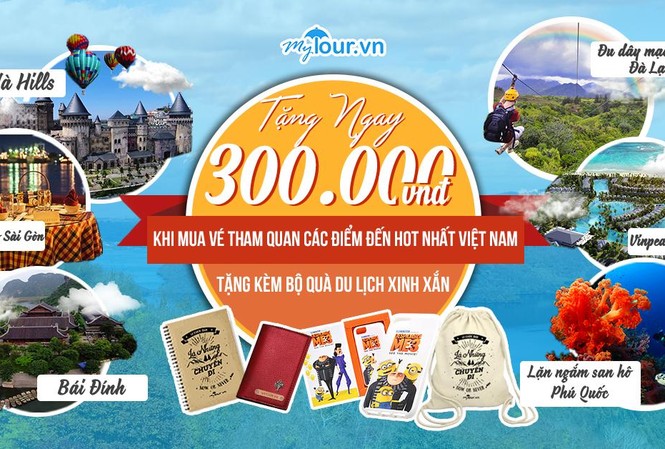 Không thể bỏ lỡ 'lốc xoáy quà tặng' mùa thu tại Mytour.vn Quà tặng đặc biệt trong mùa thu chỉ có tại Mytour.vn - Ảnh: Mytour.vn