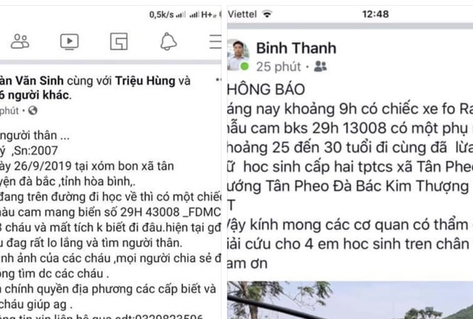 Thực hư chuyện 3 cháu học sinh bị mất tích ở Hoà Bình? Thông tin, hình ảnh sai sự thật về việc 3 cháu gái bị mất tích đăng trên trang mạng xã hội.