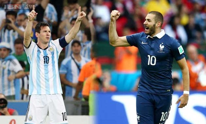 Tiếng gà gáy sớm và điệu nhảy Tango Benzema và Messi đang tạo cảm hứng cho những chiến thắng của Pháp và Argentina. Ảnh Getty Images.