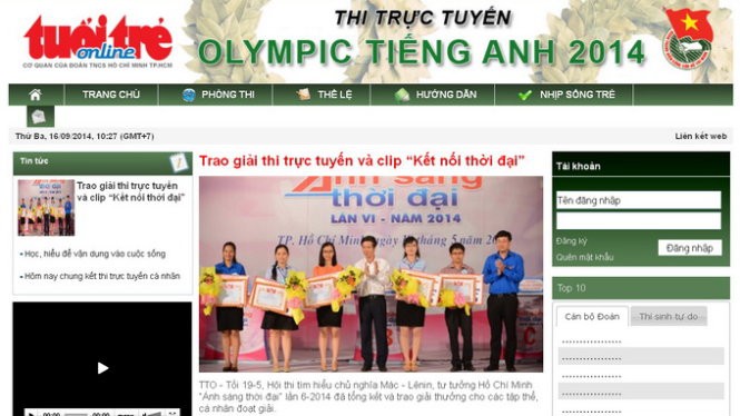 Khởi động cuộc thi Olympic tiếng Anh 2014 Khởi động cuộc thi Olympic tiếng Anh 2014