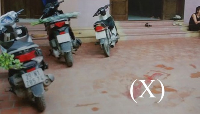 Ném chất thải vào nhà con nợ, ép trả tiền Chất bẩn (X) trong sân nhà ông Đạt. Ảnh: Cơ quan điều tra cung cấp.