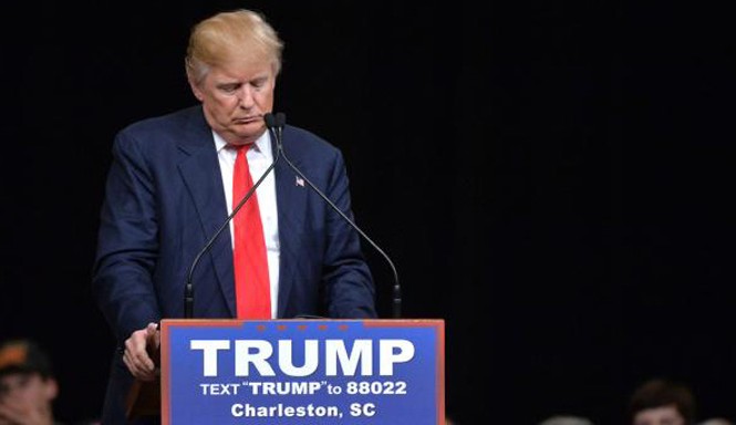 Donald Trump có thể phải tạm ngừng tranh cử tổng thống Mỹ Tỷ phú Donald Trump, ứng viên tổng thống của đảng Cộng hòa Mỹ. Ảnh: UPI.