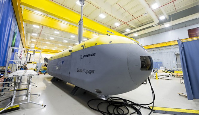 Boeing khoe siêu tàu ngầm không người lái Tàu ngầm không người lái Echo Voyager có thể hoạt động liên tục 6 tháng dưới biển.