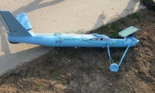Rộ tin Triều Tiên chế tạo máy bay không người lái Một thiết bị bay không người lái (UAV) của Triều Tiên. Ảnh: Yonhap.