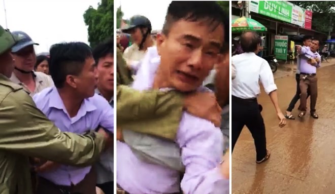 Bản tin 20H: Giám đốc say xỉn gây tai nạn bỏ chạy, đánh công an Hình ảnh cắt từ video.