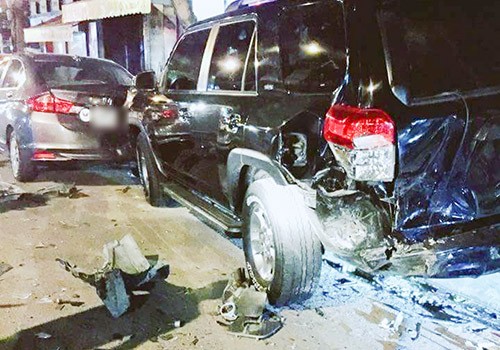 Thanh niên lái BMW gây tai nạn liên hoàn Hiện trường vụ tai nạn. Ảnh: Otofun.