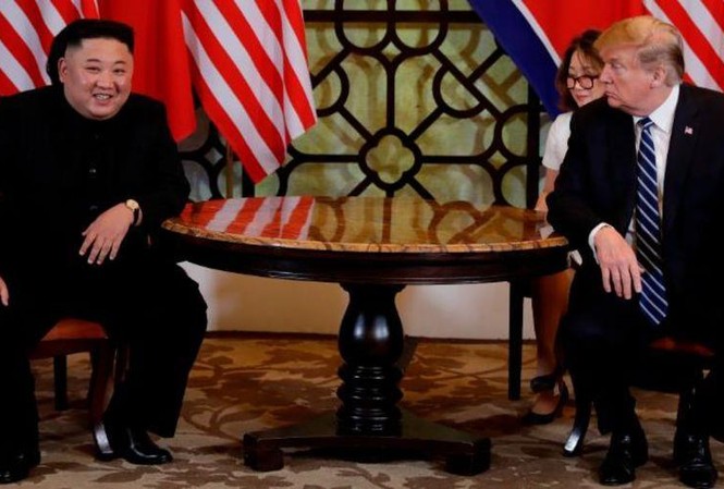 Ông Kim Jong Un lần đầu tiên trả lời phóng viên nước ngoài Tổng thống Trump và lãnh đạo Kim Jong-un. Ảnh: CNN.