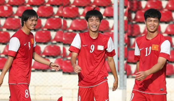 Lứa Công Phượng đủ điều kiện dự SEA Games 2017 Công Phượng (phải) và các đồng đội ở HA.GL