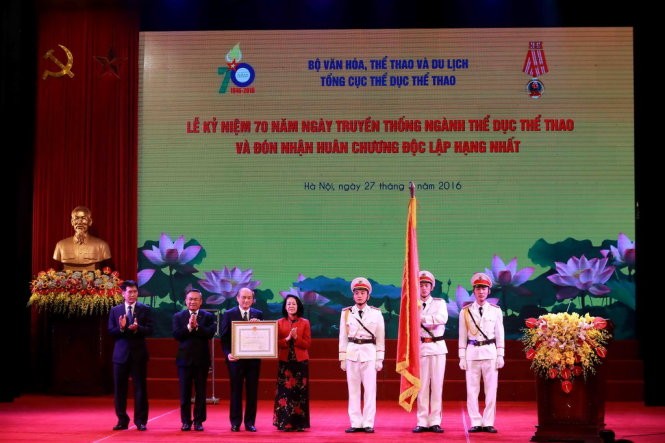 Ngành TDTT nhận Huân chương Độc lập hạng Nhất Ngành TDTT nhận Huân chương Độc lập hạng Nhất