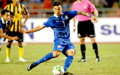 Kiatisak tính dùng 'Ronaldo Thái Lan' ở chung kết AFF Cup "Ronaldo Thái Lan" Charyl Chappuis