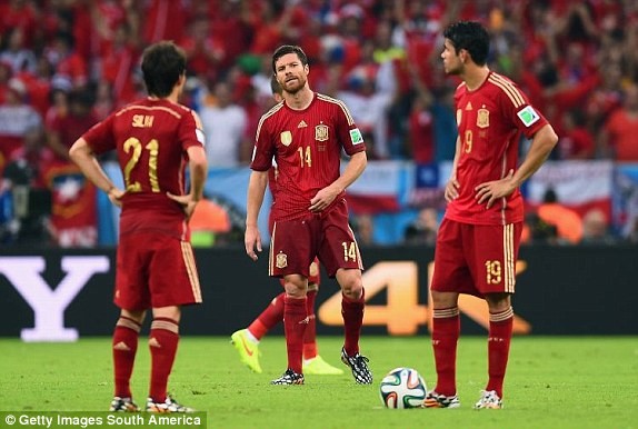 Tây Ban Nha-Chile (0-2): Chia tay nhà vô địch Tây Ban Nha-Chile (0-2): Chia tay nhà vô địch