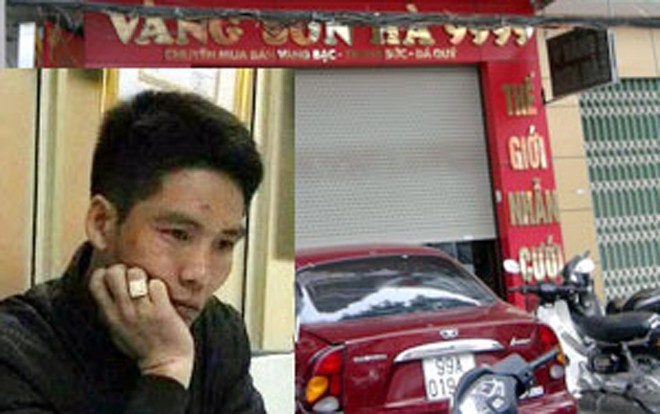 Lời khai của kẻ trộm 300 cây vàng rúng động Bắc Ninh Tiệm vàng Sơn Hà, nơi xảy ra vụ trộm và đối tượng Hùng.