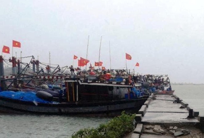 Kêu gọi gần 2.000 tàu, thuyền vào bờ trú ẩn tránh bão Tàu thuyền đánh bắt xa bờ được kêu gọi vào bờ neo đậu an toàn tại xã Phú Thuận, Phú Vang, TT-Huế ngày 14/9. Ảnh: Ng.Vương
