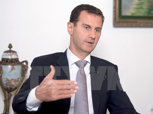 Bản tin 20H: Ông Assad lên tiếng về sự hiện diện của Nga ở Syria Tổng thống Syria Bashar Al-Assad trong một cuộc trả lời phỏng vấn tại Damascus. (Nguồn: EPA/TTXVN)