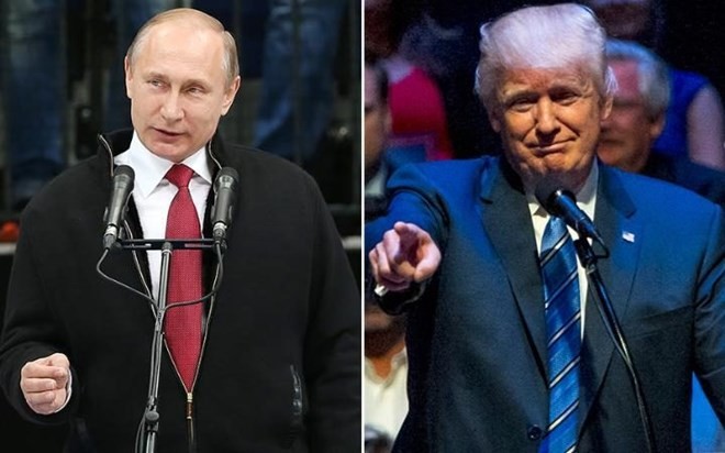 Bản tin 8H: Ông Trump và Putin có nhiều lập trường giống nhau Tổng thống Nga Vladimir Putin và Tổng thống đắc cử Mỹ Donald Trump. (Nguồn: telegraph.co.uk)