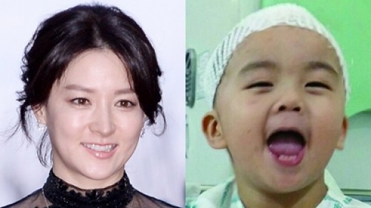 Lee Young Ae trả hơn 700 triệu đồng cho cậu bé Việt mổ u não Lee Young Ae và cậu bé người Việt được cô giúp đỡ. Ảnh: TV Report.