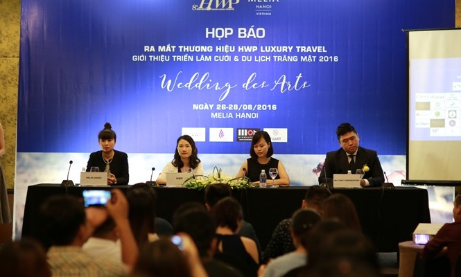 Khai mạc triển lãm Cưới và Du lịch Trăng mật tại Hà Nội Hình ảnh tại buổi họp báo.