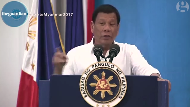 Tổng thống Philippines “nặng lời” với EU vì phản đối án tử hình Tổng thống Philippines Rodrigo Duterte trong buổi gặp gỡ kiều bào ở Myanmar.