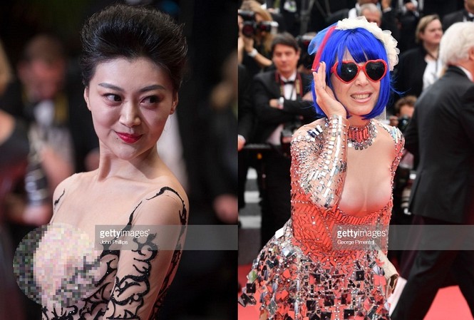 Những mỹ nhân khoe ngực, 'chiêu trò' phản cảm trên thảm đỏ Cannes Những mỹ nhân khoe ngực, 'chiêu trò' phản cảm trên thảm đỏ Cannes