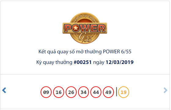Bản tin 8H: Long An lần đầu tiên có tỷ phú Vietlott Kết quả kỳ quay thứ 251 sản phẩm xổ số tự chọn Power 6/55 ngày 12/3. Ảnh: Vietlott