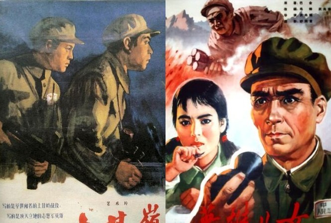 Truyền hình Trung Quốc bất ngờ chiếu lại loạt phim chống Mỹ Poster của một số phim chống Mỹ của Trung Quốc. (Ảnh: ABC)
