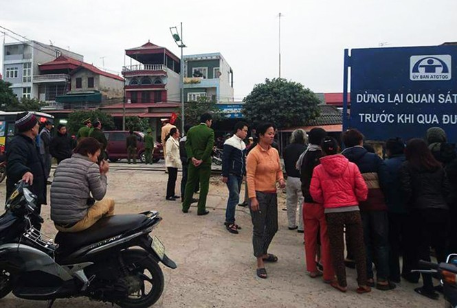 Hai người phụ nữ bị tàu tông tử vong Hiện trường vụ việc.