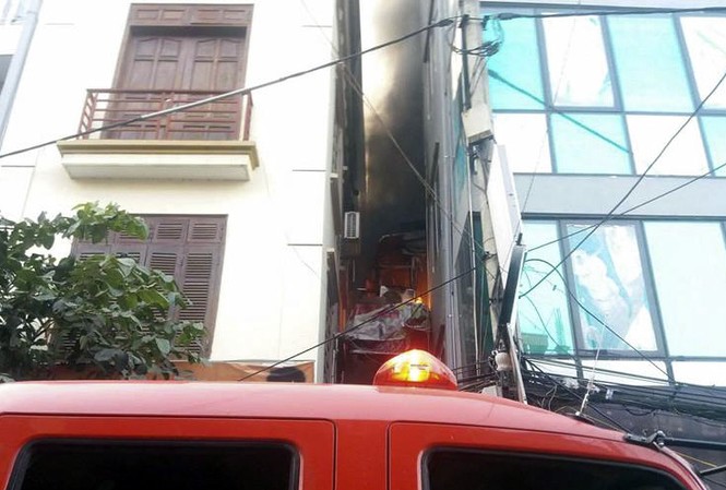 Hà Nội: Cháy lớn tại ngôi nhà 2 tầng trong ngõ Hiện trường vụ cháy.
