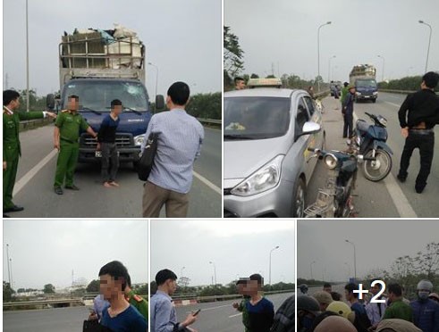 Xôn xao thông tin cướp xe tải trên đại lộ Thăng Long Ảnh chụp màn hình.