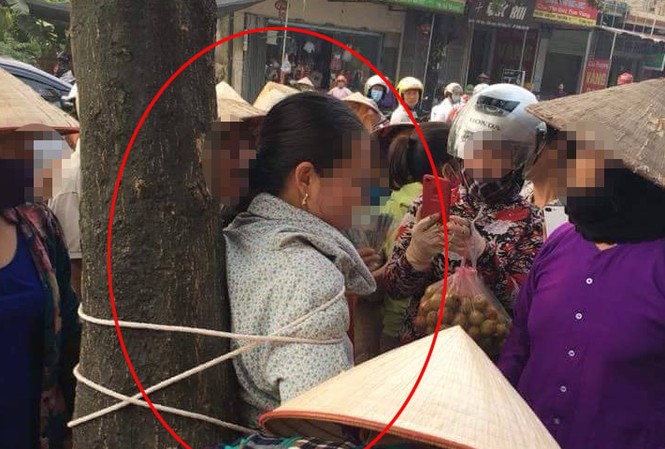 Thực hư thông tin người phụ nữ bị trói gô vì thôi miên để cướp Hình ảnh được chia sẻ trên mạng xã hội.